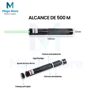 Caneta Laser Pointer Verde Luz 500 m