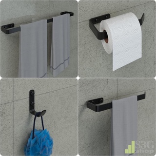 Kit Acessórios Para Banheiro Preto Fosco 4 Peças