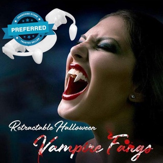 Fantasia Retrátil Vampiro Halloween Zumbi De Dentaduras Dentes Pequenos Vampiros Cosplay G4C5 (1)