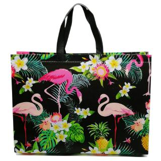 Bolsa/Sacola de Compras Ecológica de TNT com Estampa de Flamingo