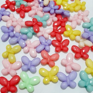 50 Miçanga Borboleta Entremeio Colorido para confecção de Pulseira (1)