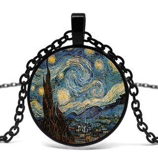 Colar Van Gogh Noite Estrelada com preto