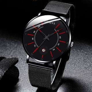 Relógio Masculino Geneva Estilo Luxo Ultrafino / Aço Inoxidável / Relógio e Pulso Analógico Quartz (7)