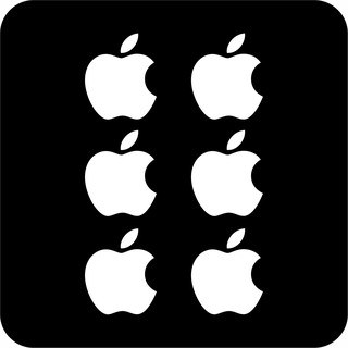 Kit 6 Adesivos Maçã Apple Mac Ios iPhone iPad iPod- 5X6CM - Maçã Apple Mac Ios iPhone iPad iPod