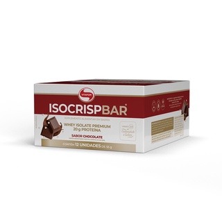 Barra Proteica de chocolate – Isocrisp Bar –12 unidades de 55g – Vitafor