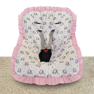 Capa Para Bebê Conforto Elefante Rosa Tamanho Universal