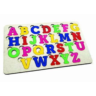 Jogo Alfabeto Educativo Quebra-cabeça Tabuleiro pedagógico de encaixe ABC