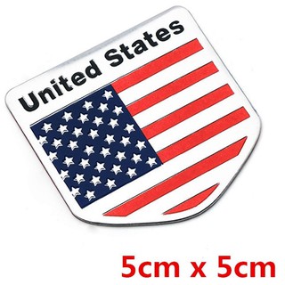 Adesivo Escudo Estados Unidos U.s.a. Eua Alumínio 5x5cm (1)