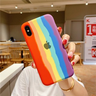 Capinha Colorido Arco-íris De Celular iPhone Silicone Super Macio Premium - Pronto Para Entregar (3)