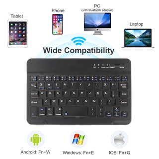 Mini Teclado Bluetooth Sem Fio De 7 Polegadas Para Laptop / Tablet / Smartphone Para Ipad