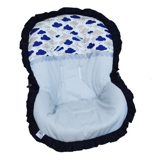Capa de Bebê Conforto Universal 100% Algodão - Nuvem Marinho