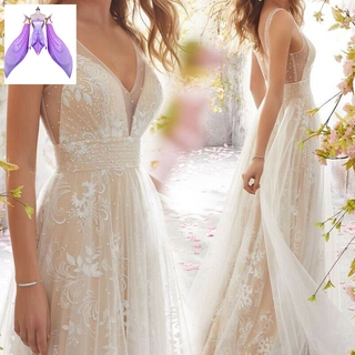 Vestidos De Casamento Da Noiva Com Apliques De Renda V Neck Vestido De Noiva Elegante Para As Mulheres