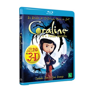 Blu-ray Coraline E O Mundo Secreto 2d / 3d Edição Nacional Original e Lacrado