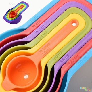 Colher Medidora Com 6pçs Medidores Receitas Culinárias Coloridos Medidores Cozinha Confeitaria Dieta Nutrição