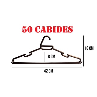 Cabides para roupas Adulto redondo preto - KIT C/ 50 CABIDES (1)