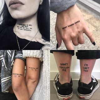Tatuagem Fake Temporária Frases Sad Indie Rock Cool Masculino Feminino