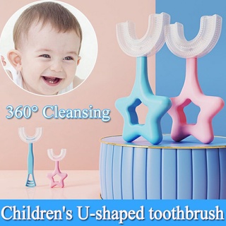 Escova de Dentes Infantil em formato de U - Silicone 360° graus - escova de dente em u (7)