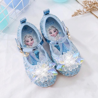 2021 Sandálias Disney Frozen Elsa Sapatos Meninas Princesa De Dança Para Moda Antiderrapante Cristal Menina