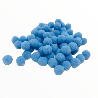 Pompons - Azul 1cm - Pct c/ 100 Und Aprox
