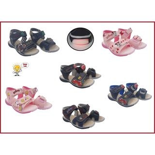 Sandalia Papete Com Velcro e Luz Bebe Infantil Para Meninos e Meninas Personagem Famoso
