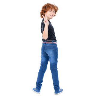 Kit 2 Calças Jeans Infantil Menino com regulador (2)