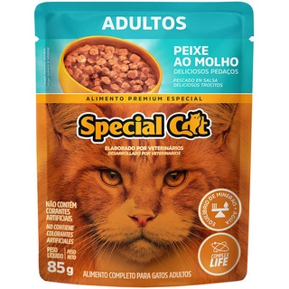 Ração Úmida Special Cat Sachê Peixe para Gatos Adultos 85g