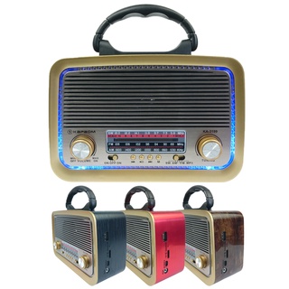 Rádio modelo antigo retrô com Bluetooth Usb Fm Am Sw Aux lanterna Led bateria recarregável (1)