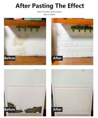 3D Wall Stickers Self adhesive Wallpaper Foam (6)