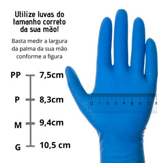 Luva Procedimento de Nitrilo Azul Descarpack c/1000un Kit (5)