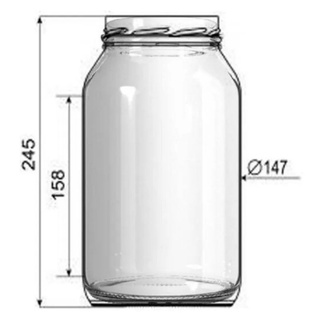 Kit 4 potes de vidro 3 litros, SEM TAMPA, pote de vidro, porta mantimento, artesanato, porta ração, porta grãos, porta doces, (4)