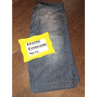 bermuda masculina jeans numeração 46 Gangster Brechó remendo novo