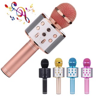 Microfone Com Bluetooth (Sem Fio) Portátil com Alto-Falante para Karaokê/KTV Player /Microfone 2 Unidades Sem Bluetooth
