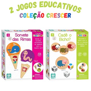 2 Jogos Educativos Sorvete Das Rimas+ Cadê o Bicho -Nig