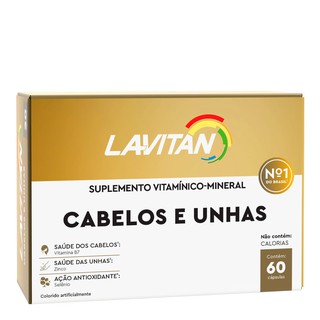 Lavitan Hair Cabelos e Unhas 60 Caps Vitamina Cimed Original (1)