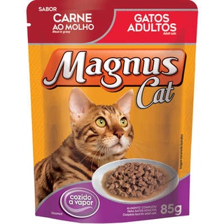 Ração Úmida Magnus Cat Sachê ao Molho para Gatos Adultos 85gr