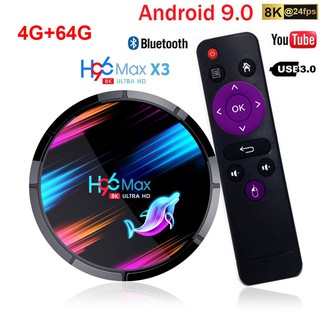 H96Max X3 4g + S905X3 64g 1000m Smart Tv Box Amlogic 8k Wifi Bt Media Player Jr