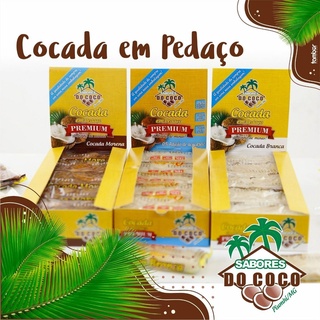 Doces pote Cocada Cremosa Branca e Morena Zero Açucar "Sabores Do Coco" Quebra Queixo embalagem com 15 Unidades