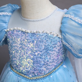 Traje Vestido De Princesa Para Meninas Bebê Frozen 3-10 Anos Com Lantejoulas Traje De Halloween Encanto Madrigal Dress (7)