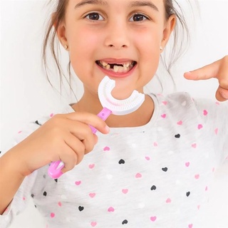 Bluevelvet1 2-12 Anos Escova De Dentes De Silicone Com Cabo Para Crianças / Escova De Dentes Infantil / Multicolorido (2)
