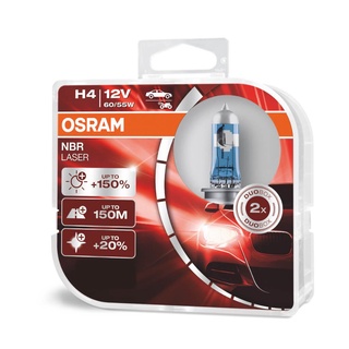 Par de Lâmpadas Osram Night Breaker Laser H4 150%+luz