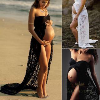 - Vestido Maxi De Renda Sexy Para Gestantes / Maternidade / Fotografia