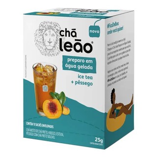 Chá Leão Água Gelada - Ice Tea E Pêssego 10 Sachês