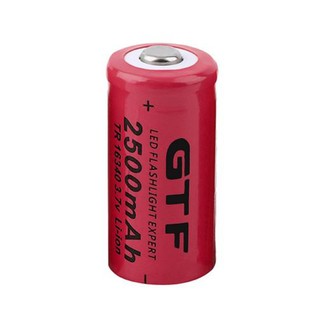 Bateria Cr123 Pilha 3.7v Lithium Photo Led Flashlight Expert - GTF 2500mAh - Molelo 16340