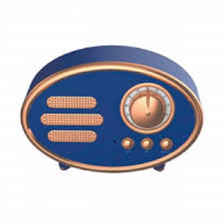 Radio Bluetooth Fm Usb Sd-card Vintage Azul 1488