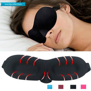 Máscara De Olho 3D Acolchoada Flexível Para Viagem/Dormir