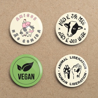 Bottom veg vegan vegetarianismo, não é sua mãe não é seu leite, amigos não comida, animal liberation