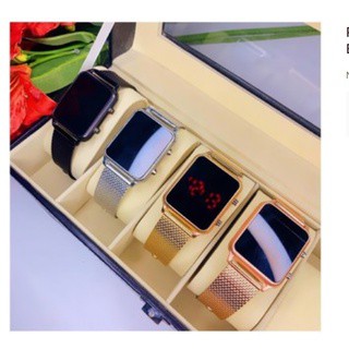 Favorito (52) Relógio Feminino Digital Led Quadrado Dourado e Rose - Moda Blogueira 2021