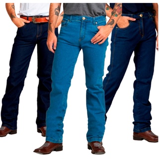 3 Calça Jeans Masc. Tradicional Strech Pura Raça Premium