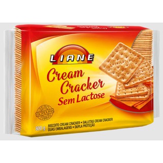 Liane Cream Cracker 400g - ZERO LACTOSE / Sem Lactose / Sem Proteína do Leite / Vegano / Bolacha