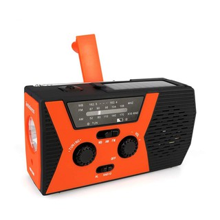 Retekess Hr12W Rádio Portátil Weather Radio Com Lanterna Led Sos Alarme Solar Manivela De Emergência Am Fm Noaa 2000 Mah